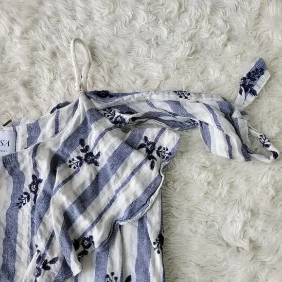 Misa Nicolette Off Shoulder Stripe Mini Dress medium - Picture 4 of 8